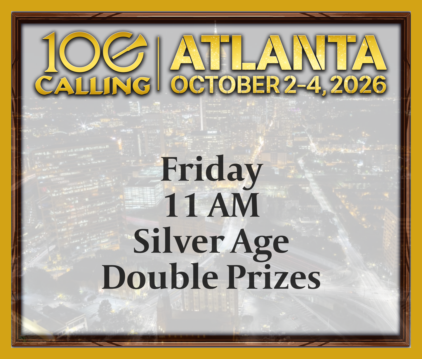 Calling 100 - Friday 11 AM - Silver Age - Double Prizes