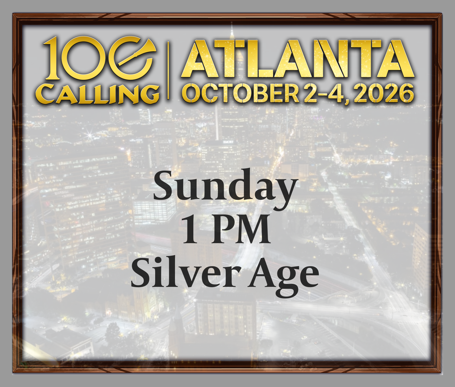 Calling 100 - Sunday 1 PM - Silver Age