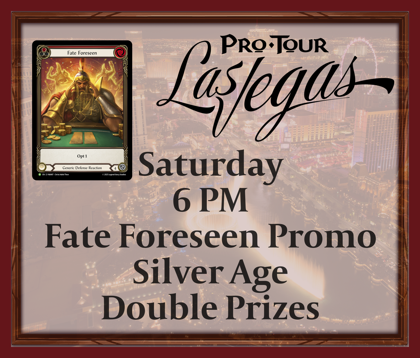 Saturday 6 PM - Fate Foreseen Promo - Silver Age - Double Prizes